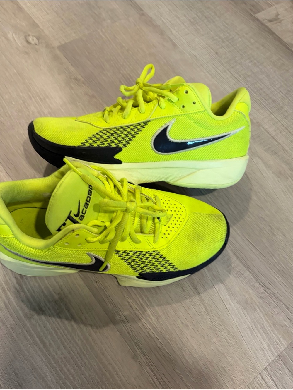 Nike Neon Yellow Athletic Sneakers with Black Accents